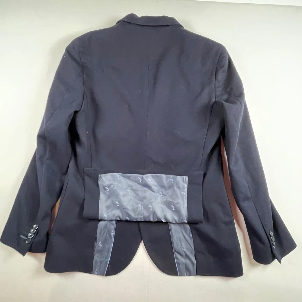 Tailorbyrd Collection Men's Navy Blazer‎ 38R Knit Stretch Fabric Suit Jacket
